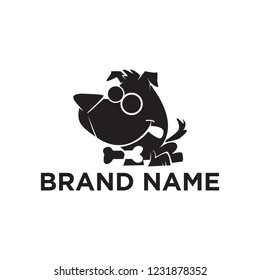 creative logo design dogs eat bones vector template