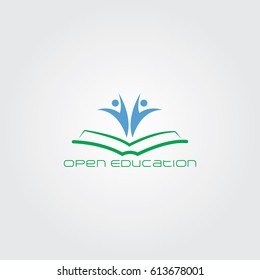 Creative logo design for education and Unique symbol with book.