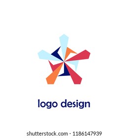 Creative logo design in flat style. For shop, store, business company, spa center. Vector illustration