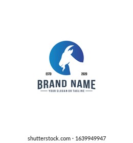 Creative Logo design goat head vector template
