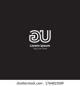 Creative logo design GU letter combination.