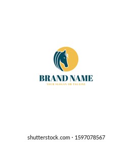 Creative logo design horse head vector template