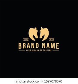 Creative logo design horse head vector template