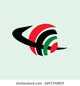 Ideas creativas de diseño de logotipos para negocios verde y rojo mixto 