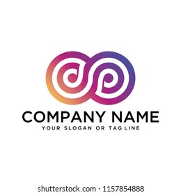 creative logo design Infinity, Infinity icon, Digital, Network icon concept vector template