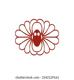 Creative logo design isolated flower into butterfly vector template