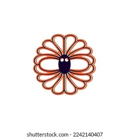 Creative logo design isolated flower into butterfly vector template