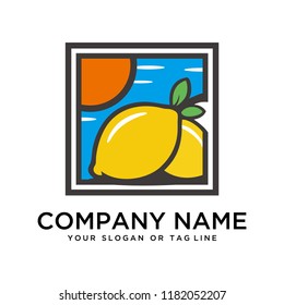 creative logo design lemon vector template