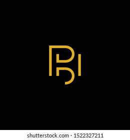Creative logo design of letter B and H with dark background - EPS10 - vector.