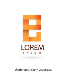Creative logo design, letter B. Colorful vector icon. Trendy business elements.