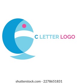 Creative logo design. Letter C logo. Abstract vector logo. Colorful logo.