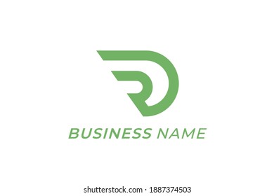 creative logo design letter D and R