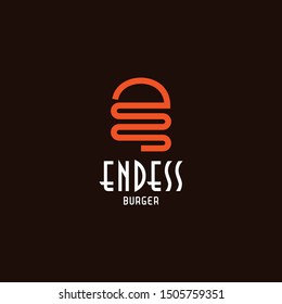 Creative logo design of letter E and hamburger - EPS10 - Vector.