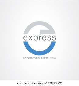 Creative logo design, letter e. vector icon. Trendy business elements.