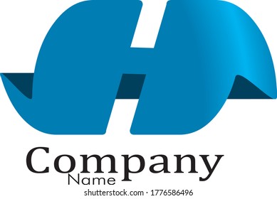 creative logo design letter h