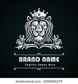 creative logo design with lion