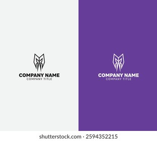 Creative logo design M letter mask concept