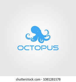 Creative logo design and mascot Icon of Octopus.