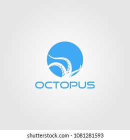 Creative logo design and mascot Icon of Octopus.