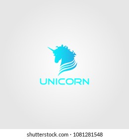 Creative logo design and Mascot of Unicorn.