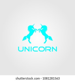 Creative logo design and Mascot of Unicorn.