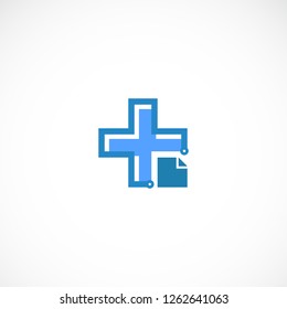 Creative logo design medical data technology