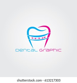 Creative logo design for medical and Unique symbol with dental and sun.