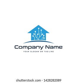 creative logo design modern concept home technology vector template