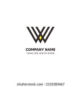 Creative logo design modern graphic letter W
