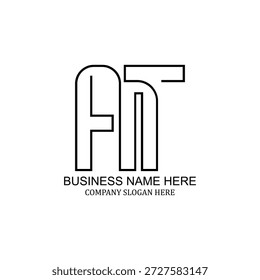 Diseño creativo del logotipo de AT, marca minimalista moderna, icono único de AT, identidad profesional de AT, identidad visual versátil y limpia