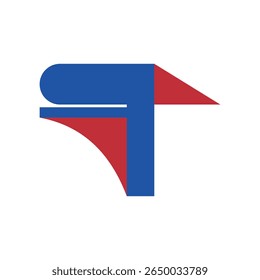 Creative logo design new red and blue color.