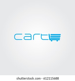 Creative logo design for online shopping company and Unique symbol with cart.