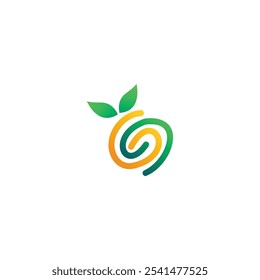 Creative logo design Orange fruit Creative logo template for graphic needs on white background. Logo Design