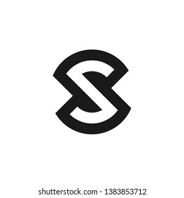 creative logo design outline letter S