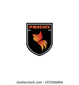 creative logo design phoenix vector template. Flying phoenix with elegant looks.