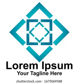 Creative logo design with polygon shapes