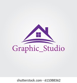 Creative logo design for real estate company and Unique symbol with home.