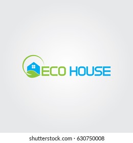 Creative logo design for real estate company and Unique symbol with leaf and house.
