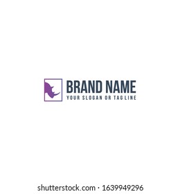creative Logo design of rhino vector template