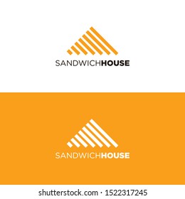 Creative logo design of sandwich store with clean background - EPS10 - Vector.