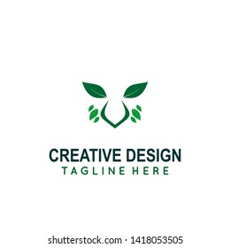 Creative Logo Design. silhouette of wolf face logo