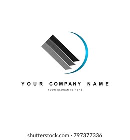 Creative logo design of simple objects and elegant concept for company , community , industrial and education with EPS 10 format