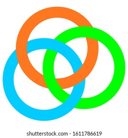 Creative logo design with a simple shape that is a combination of circles