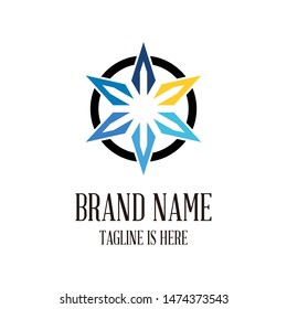 creative logo design six stars, six elements that are good for a variety of businesses vector template