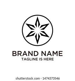 creative logo design six stars, six elements that are good for a variety of businesses vector template