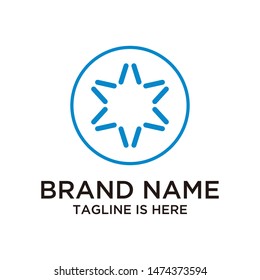 creative logo design six stars, six elements that are good for a variety of businesses vector template