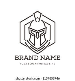 creative logo design spartans , warrior, knight vector template