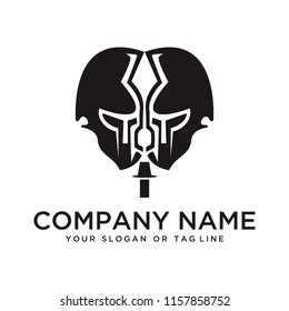 creative logo design spartans , warrior, knight vector template