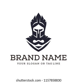 creative logo design spartans , warrior, knight vector template