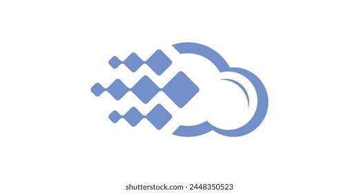 creative logo design speed and clouds, technology, logo design template, symbol, icon, vector, creative idea.